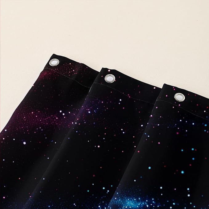 AILONEN Colorful Rose Shower Curtain for Bathroom Decor,Butterfly Galaxy Rose Flower Bath Curtain for Girls Women,Modern Romantic Curtain Waterproof with 12 Plastic Hooks, 36" W*72" H