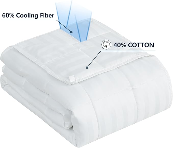 Weighted Blanket (36"x48" 5lbs) Weighted Blanket Cooling Blanket for Sleeping,Throw Size Breathable Blanket with Premium Glass Bead(White)