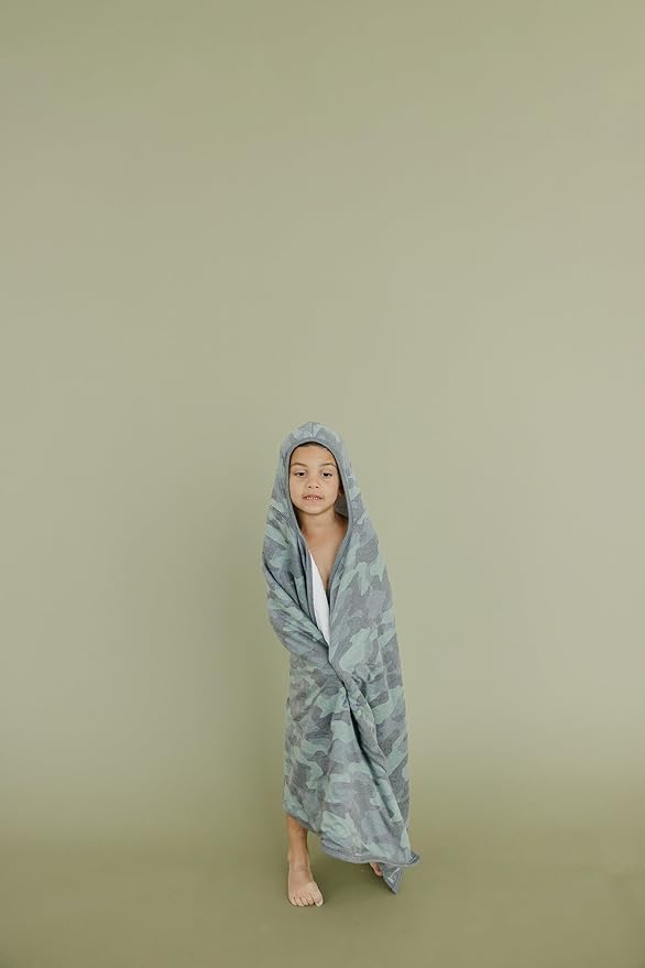 Copper Pearl Hooded Bath Towels Premium Knit/Terry Cloth Toddler Towels with Hood, Pockets, and Cool Designs - Great to Gift and Make Bath Time Fun - Big Kids Hooded Towel, Hunter