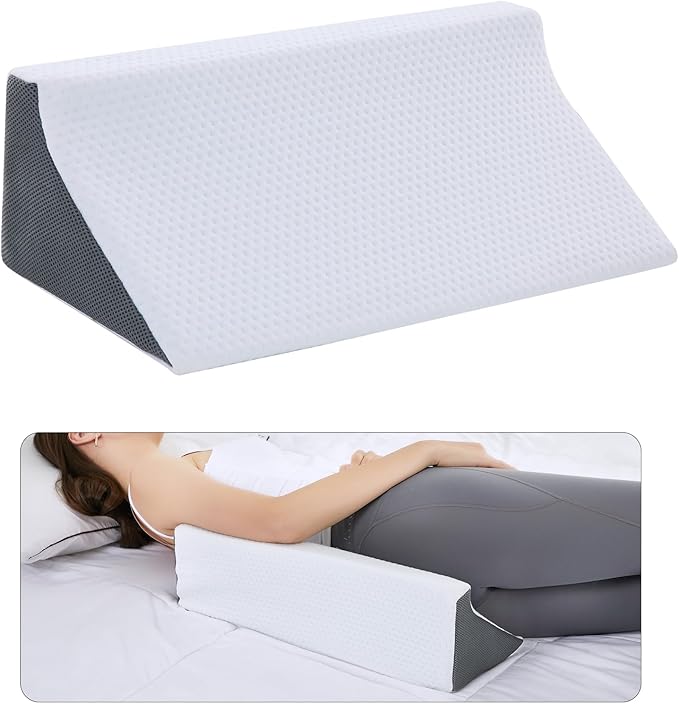 Wedge Pillow for Sleeping, Side Sleeper Body Back Positioners for Back Pain, Preventing Bedsores, After Surgery, Pregnancy Support, Ankle Support, Bed Wedge Pillow for Side Sleepers
