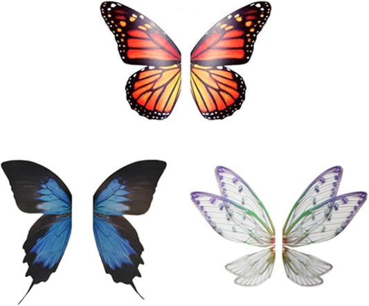 Wall Stickers Butterfly Wing Decorations Creative Wall Decal 3D Butterfly Sticker Decor for Computers Lamps Switches (Multicolor,3 PCS)