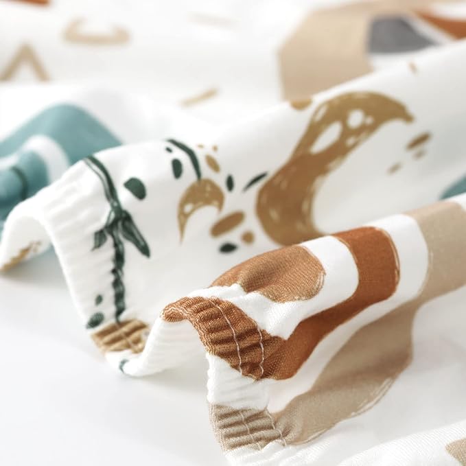 GRSSDER Stretchy Ultra Soft Jersey Knit Fitted Crib Sheets Set 2 Pack，Fits All Standard Crib Mattress Pads Safe and Snug, Rainbow Creative Painting Pattern