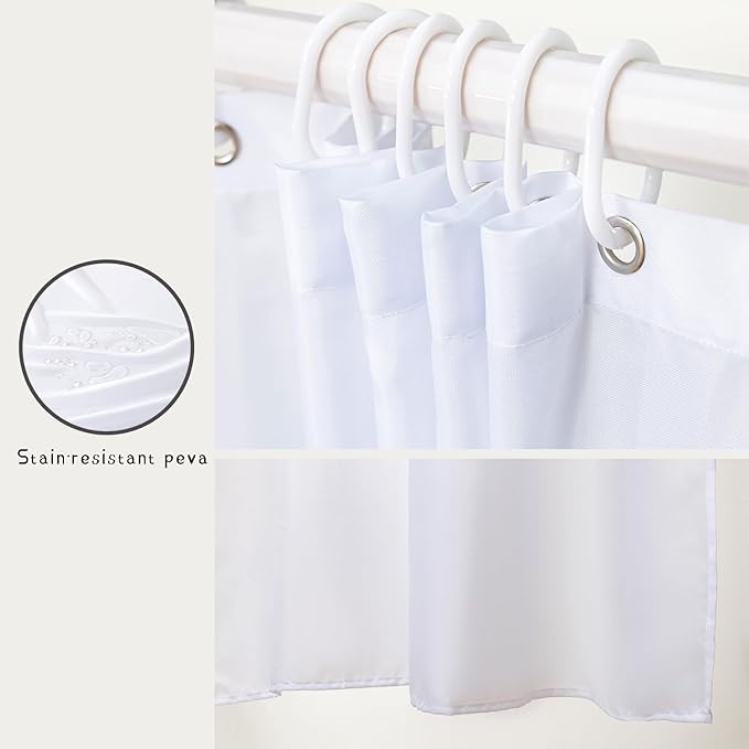 AILONEN Astronaut Shower Curtain for Bathroom,Planet Spaceman Bath Curtain for Kids Boys Teens,Universe Polyester Waterproof with 12 Plastic Hooks 48" W*72" H