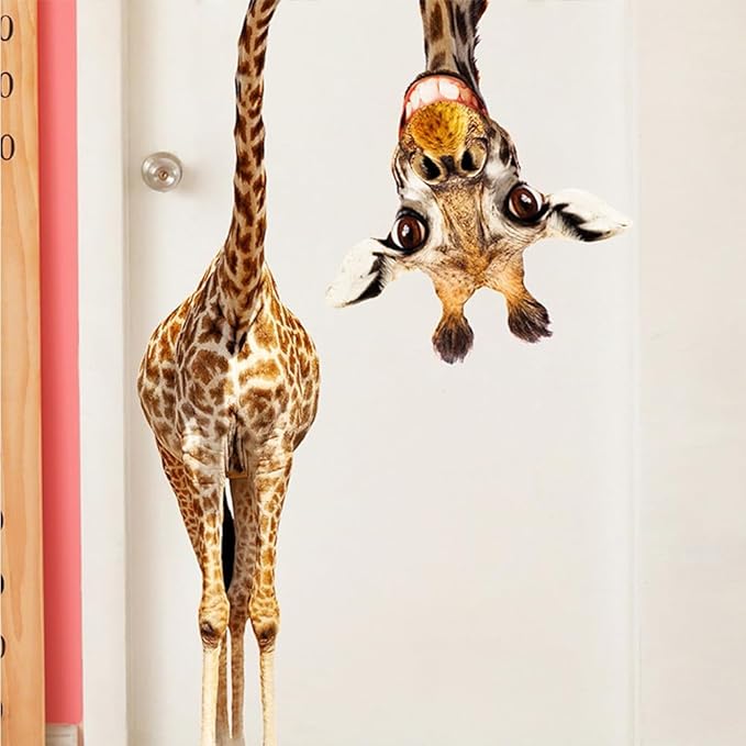 Portrait Giraffe Wall Decal Portrait Giraffe Wall Decal Jungle Animal Watercolor Nursery Decorations Bedroom Art for Bedroom Kitchen Living Room