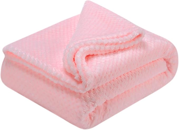 Fuzzy Throw Blanket, Plush Fleece Blankets for adults, Toddler, boys and Girls, Warm Soft Blankets and Throws for Bed, Couch, Sofa, Travel and Outdoor, Camping (Twin(60"x80"), XL1-Baby Pink)