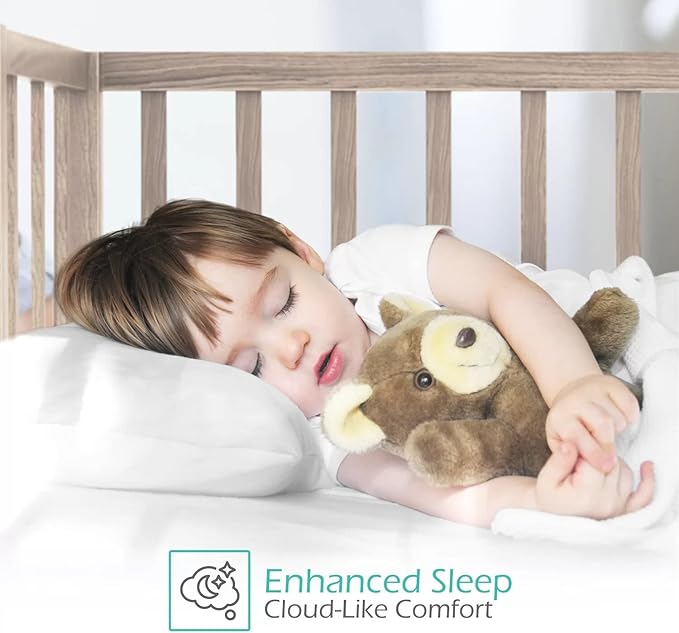 800 Thread Count 100% Egyptian Cotton Toddler Pillowcases Set of 2, Super Soft and Breathable Zipper Closer Travel Pillow Cases, 13x18 Inches, Burgundy Solid