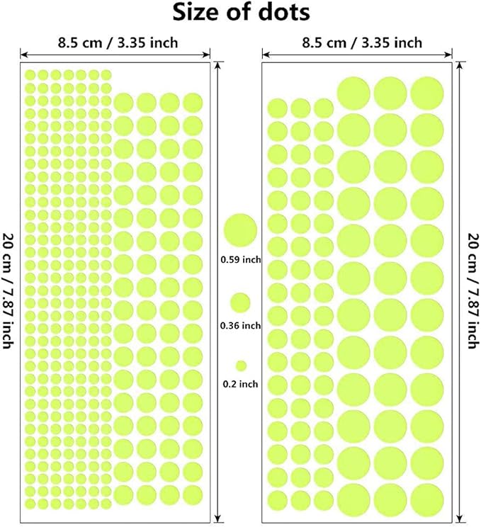 Glow in The Dark Moon and Stars Wall Stickers|435 Pcs Luminous Mural Decals for Ceiling and Wall| Perfect for Nursery Classroom Playroom Bedroom Living Room Decoration (Peel and Stick)