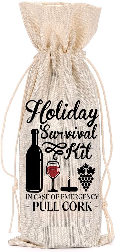 Funny Wine Quotes Wine Bag Wine Tasting Party Supplies for Wine Lovers Women Men Bride Coworker Friend Christmas Birthday Wedding Bachelorrette Party Wine Bags