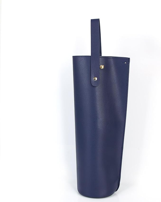 Wine Gift Bag, Reusable PVC Leather Wine Tote Carrier, Double Layered bag, Birthday Bridal Showers Holiday Gifts