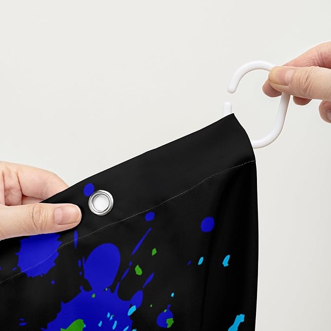 AILONEN Rose Skull Shower Curtain for Bathroom,Colorful Graffiti Art Bathroom Curtain for Kids Boys Girls,Bath Curtain 72" W*78" H Polyester Waterproof Bathroom Curtain with 12 Hooks