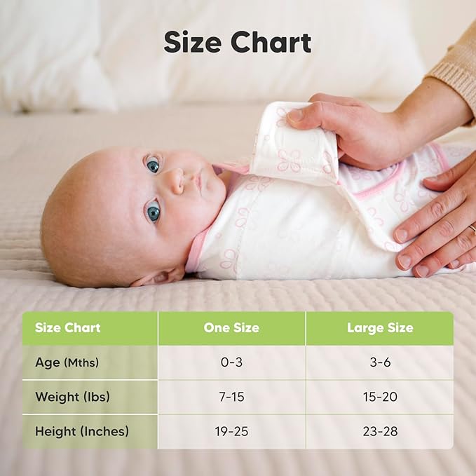 Baby Swaddle Sleep Sacks with Zipper - 3-Pack Newborn Swaddle Sack, Baby Swaddles Sleep Sack 0-3 Months, Wearable Blanket Baby, Baby Swaddle Blanket Wrap, Swaddle Sack, Easy Change Swaddle (Blossom)