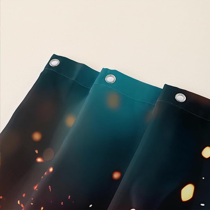 AILONEN 3D Rose Shower Curtain for Bathroom, Romantic Flame Smoky Rose Flower Bath Curtain,Burning Rose Shower Curtain Decoration Waterproof with 12 Plastic Hooks, 72" W*72" H