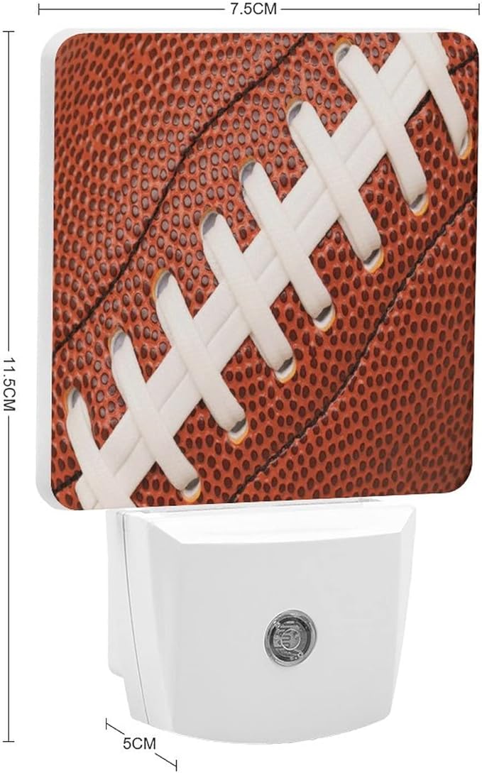 LED Night Lights Lamp with Dusk to Dawn Sensor, Full Frame Rugby Ball Night Lamp, Night Lights Plug Into Wall for Kids Room, Bedroom, Bathroom, Kitchen, Hallway