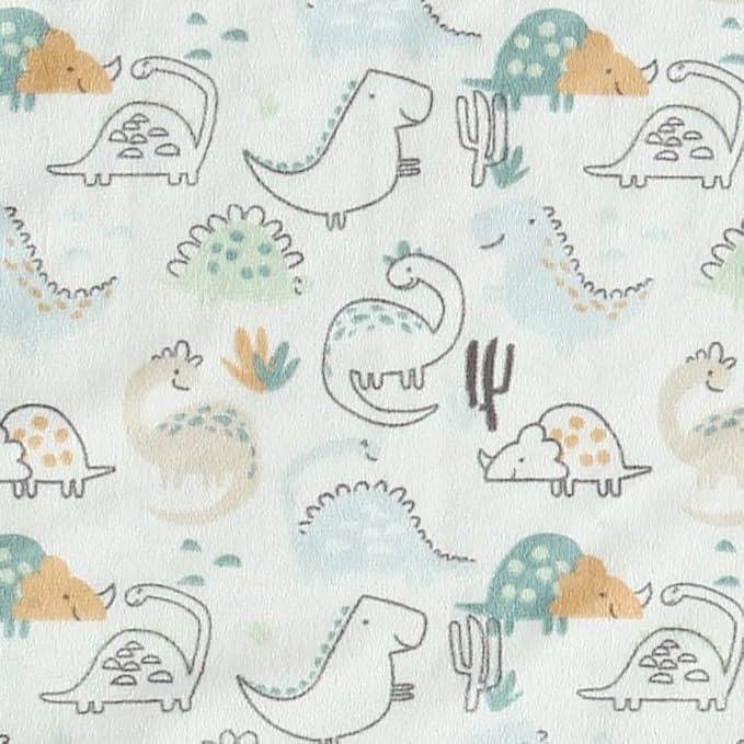 CREVENT Fuzzy Baby Nursery Blanket for Boys Soft Plush Receiving Gift for Newborns, All Season Use - Dinosaur 30x40 Inches