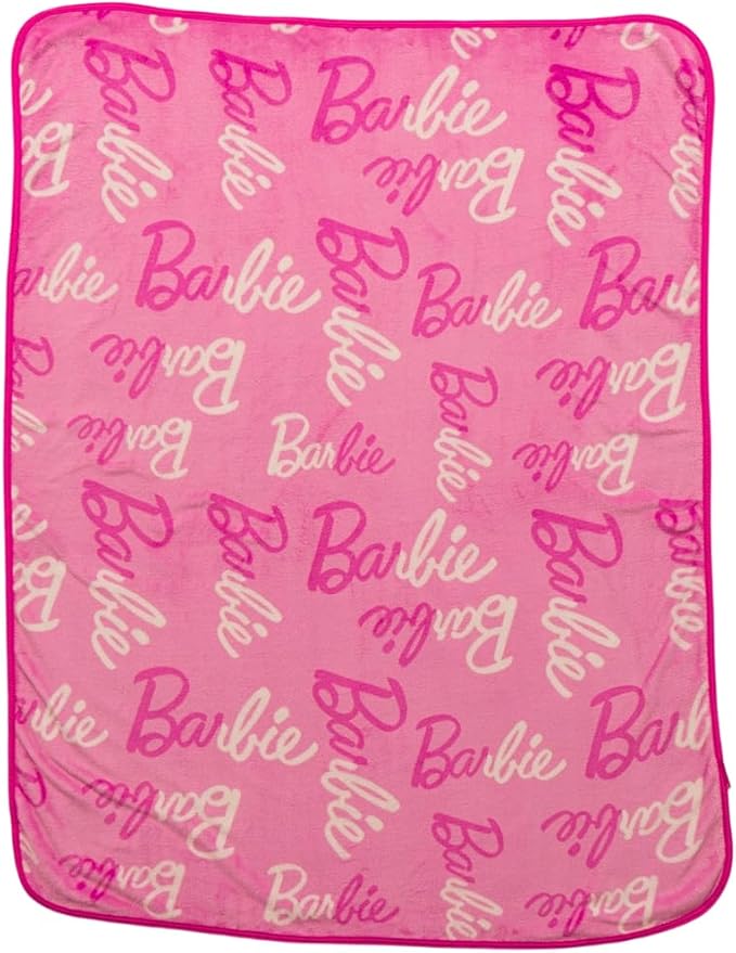 Franco Barbie Kids Bedding Super Soft Cozy Silk Touch Throw, 40 in x 50 in, (Officially Licensed Product)