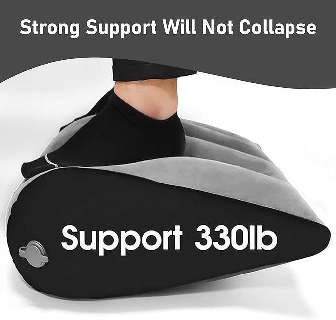 Positioning Wedge Leg Elevation Pillow-Neck Pillows for Pain Relief Deep Sleep Bed Cushion Body Pillow-Knee Pillow Bed Accessories Lumbar Support Pillow for Back Sleeper,Fast Inflating Deflation