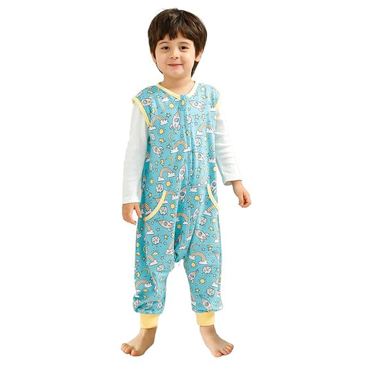 WONDAY Baby Toddler Sleep Sack, Sleep Sack 12-18 Months, Sleep Sack Baby Wearable Blanket, Toddler Baby Sleep Sack with Feet, Sleeveless Breathable Sleep Sacks 18-24 Months