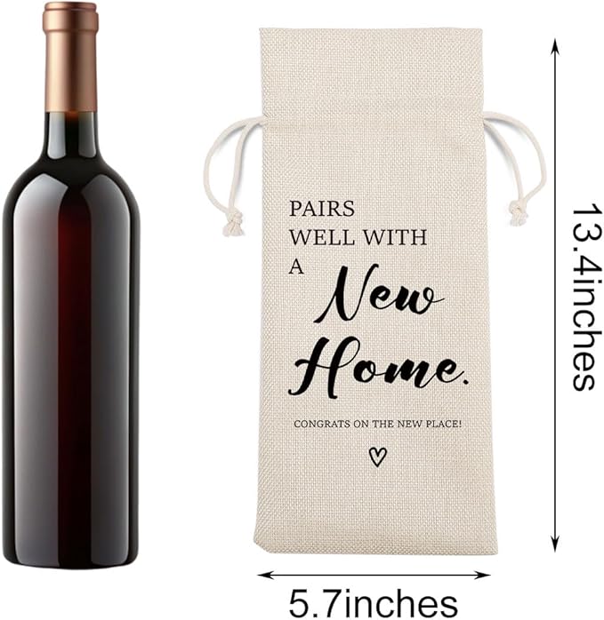 House Warming Gifts New Home New Home Gift Ideas Pairs Well With a New Home Wine Bag Realtor Gift to Clients First New Home Gifts Housewarming Gifts New Home Wine Bag New Home Owner Gifts