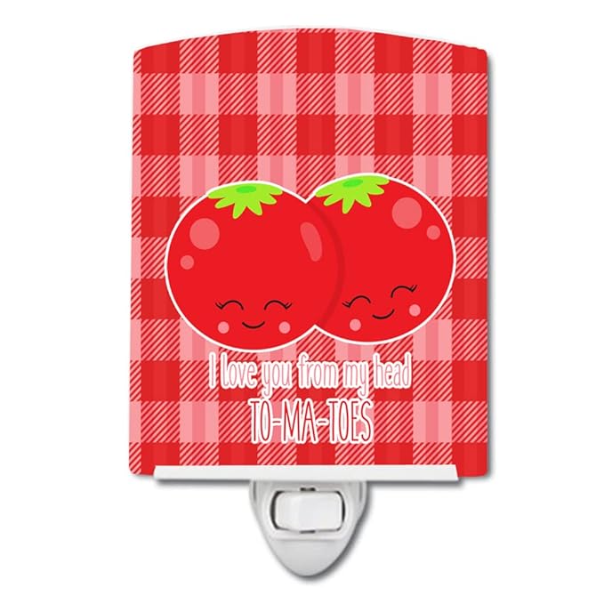 Caroline's Treasures BB9131CNL I Love You from My Head to-ma-Toes Ceramic Night Light Compact, UL-Certified, Ideal for Bedroom, Bathroom, Nursery, Hallway, Kitchen, 6x4x3, Multicolor