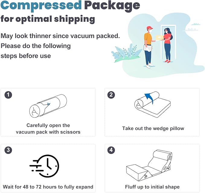 BDEUS 6PCS Extra Wide 25 Inch Orthopedic Bed Wedge Set for Sleeping, Post Surgery, Pain Relief, Acid Reflux, Adjustable Leg, Back and Arm Support, Sitting Up and Rest Pillow with Travel Bag