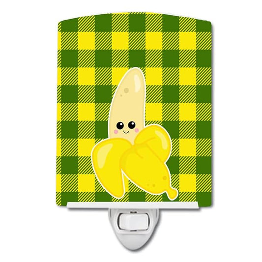 Caroline's Treasures BB6889CNL Going Bananas Ceramic Night Light Compact, UL-Certified, Ideal for Bedroom, Bathroom, Nursery, Hallway, Kitchen, 6x4x3, Multicolor