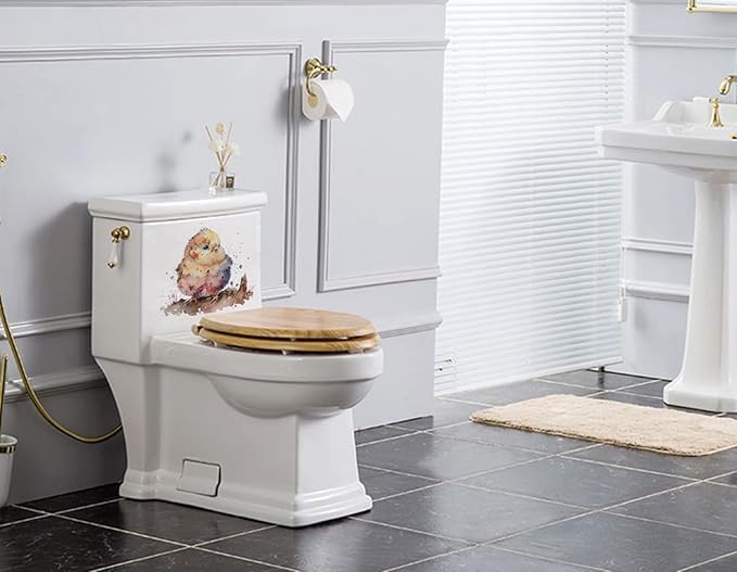 Lovely Cute Watercolor Chicken Wall Stickers Decals, Farm Animals Decor Vinyl Waterproof Peel Removable Self-Adhesive Murals for Nursery Kids Bedroom Bathroom Toilet Playroom Furniture Classroom