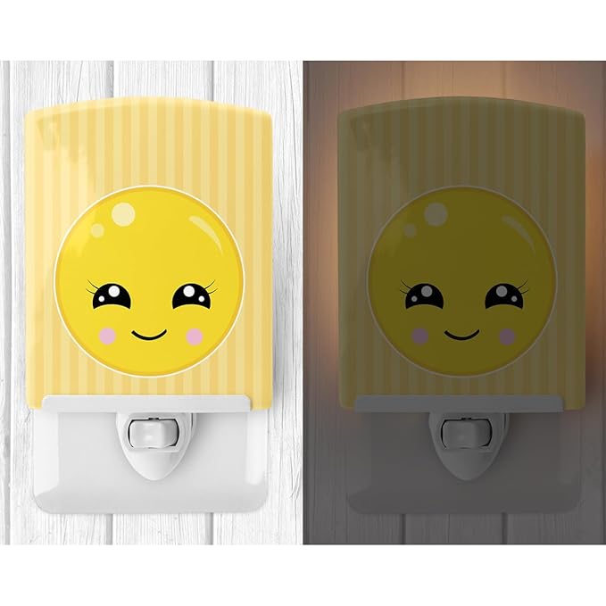 Caroline's Treasures BB8736CNL Sweet Face Ceramic Night Light Compact, UL-Certified, Ideal for Bedroom, Bathroom, Nursery, Hallway, Kitchen, 6x4x3, Multicolor