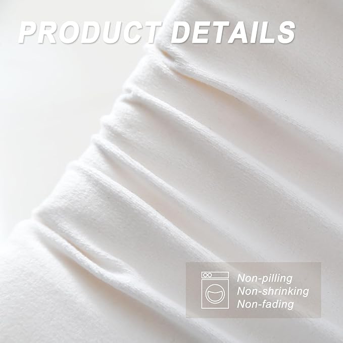 WdFour Bed Wedge Pillow, Close Off Headboard, Wall and Mattress Gap. Incline, Slanted Sweat-Proof Pillow for Neck and Back Pain Relief Anti-snoring for Comfortable Sleeping.(Off-White,54Wx10Dx6H)