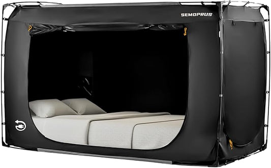 Bed Tent Queen Size, Bed Canopy Tents, Portable Sleeping Tents, Dream Tents for Adult and Kids, Breathable 70% Blackout Privacy Space, Canopy Tent for Bed with Three Doors (Mattress Not Included)