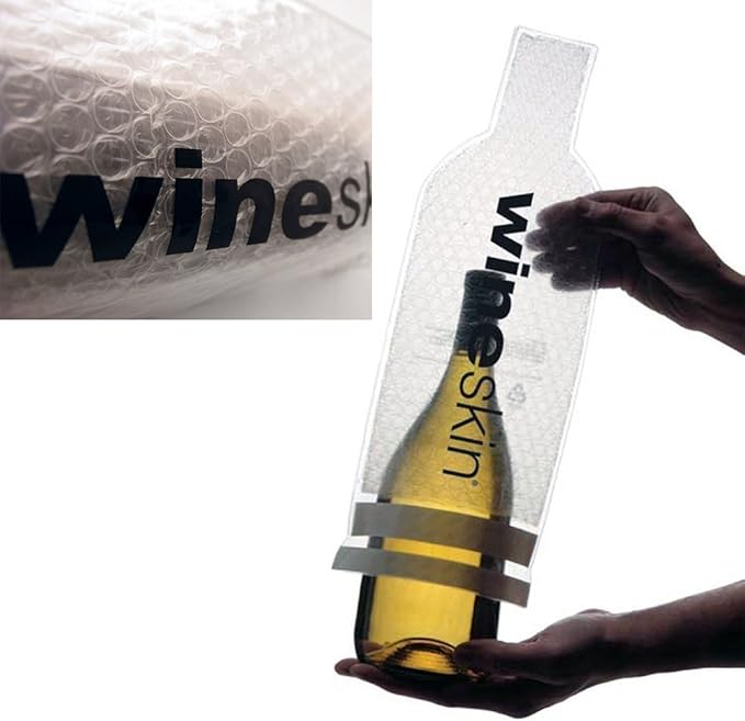 WineSkin Wine Skin Bag, 3-Pack with 3 Wine Bottle Tags