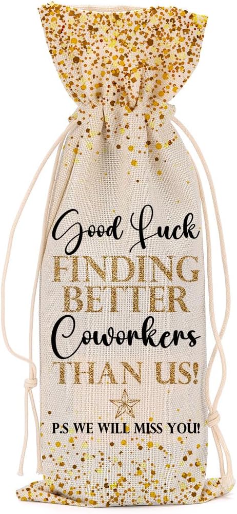 Going Away Gifts Congratulations Gifts for Women Wine Bag Leaving Job Gifts Farewell Gifts for Coworkers Men Lady Teacher Doctor Friend Him Her Bestie Wine Bags