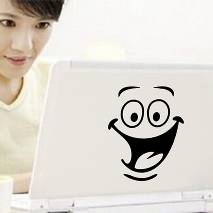 Funny Animation Big Eyes Cute Toilet Wall Decal Bathroom Home Sticker Bedroom Kitchen Art Picture DIY Murals Vinyl Paper Decoration Wallpaper for Children Potty Training Nursery Baby Teen Senior