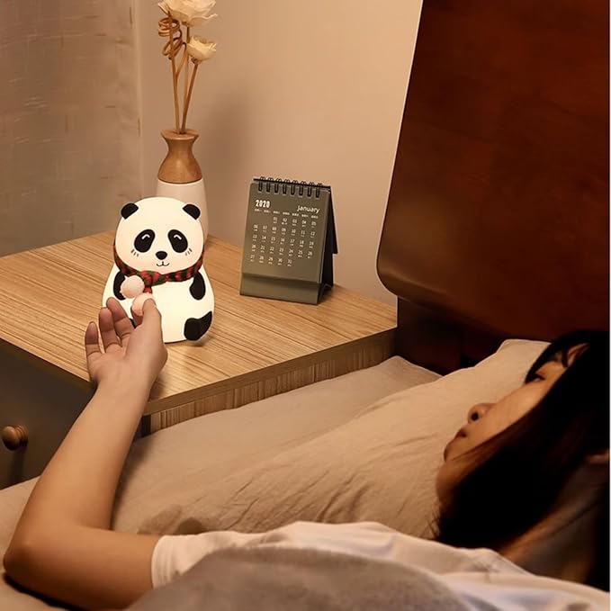 Panda Silicone Nursery Night Light Night Light for Kids, Panda Gifts, Cute LED Lamps for Teen Girls Bedroom,Bedroom Decorations Gifts for Toddlers,Kawaii Room Decor