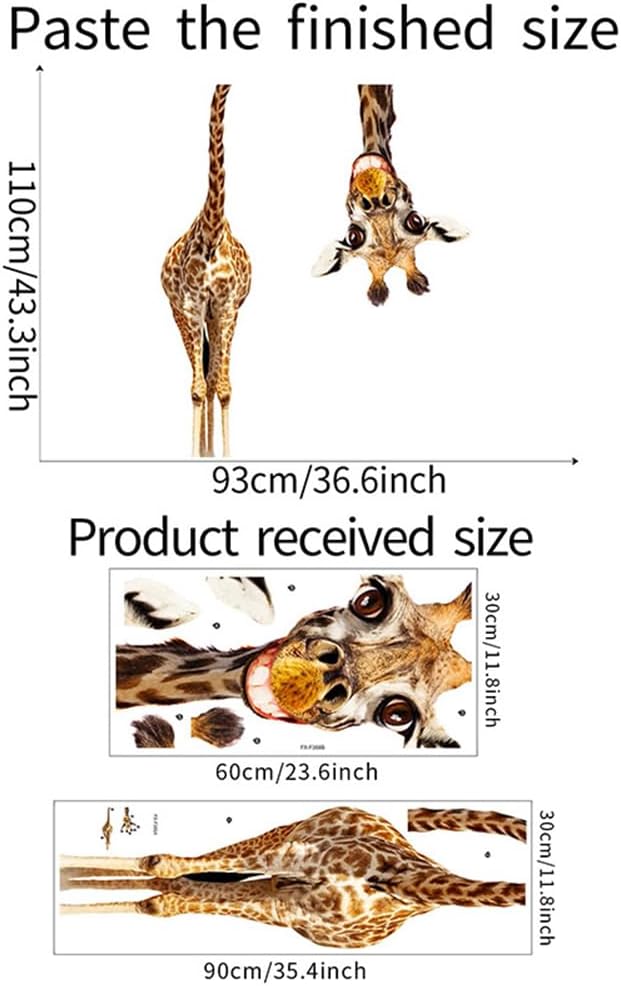 Portrait Giraffe Wall Decal Portrait Giraffe Wall Decal Jungle Animal Watercolor Nursery Decorations Bedroom Art for Bedroom Kitchen Living Room