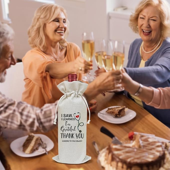 Retirement Wine Bag, Farewell Gifts Retirement Gifts for Women Men Coworkers Colleagues Grandpa Grandma, Party Favor Wine Champagne Gift Bag With Drawstring -16