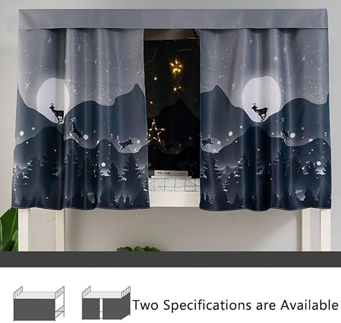 XGOPTS Bottom Bunk Bed Curtains Students Dormitory Bunk Bed Curtains Loft Bedroom Privacy Curtains Single Sleeper Blackout Cloth Bed Tent Curtain Shading Net Lightproof Bedding Spread Curtain Canopy