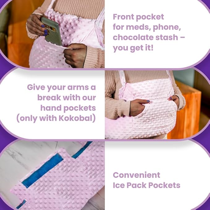 Mastectomy Pillow Post Op Pillow for Breast Surgery Recovery | Choose The Color for You | Hand Ice-Pack Pockets | Converts to Cloud Soft Cushion (Lavender Muse)