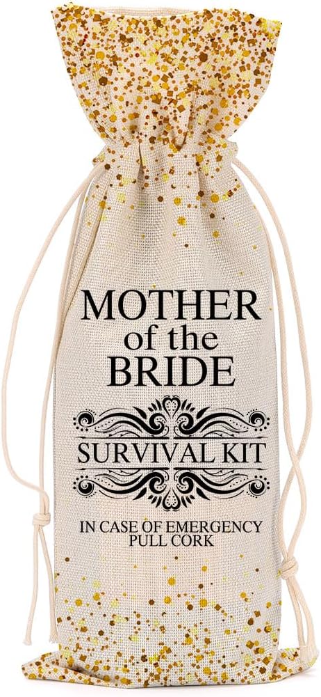 Mother of the Bride Wedding Wine Bag Bridal Shower Gifts Bachelorette Gifts for Bride Fiance Gifts for Women Her Friend Lady Bachelorette Party Wine Bags