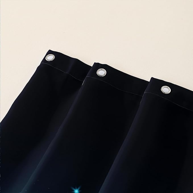 AILONEN Pink Rose Shower Curtain,Galaxy Butterfly Rose Flower Curtain for Kids Girls Women,Modern Romantic Curtain,Print Polyester Waterproof with 12 Plastic Hooks, 36" W*72" H