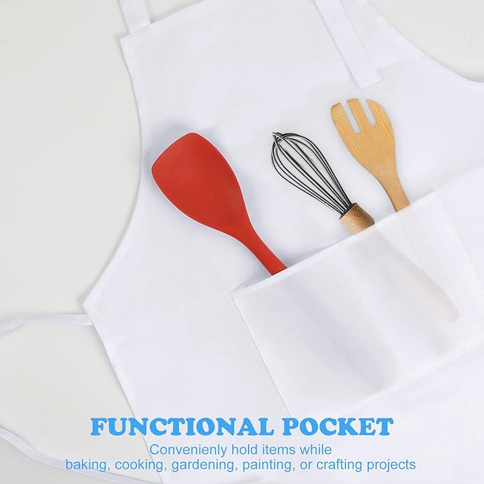 SUNLAND Kids Apron and Hat Set Children Chef Apron for Cooking Baking Painting