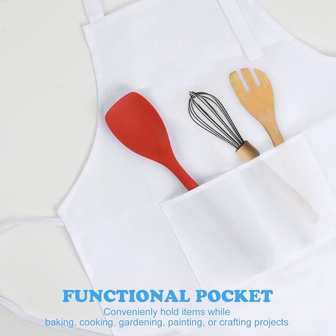 SUNLAND Kids Apron and Hat Set Children Chef Apron for Cooking Baking Painting