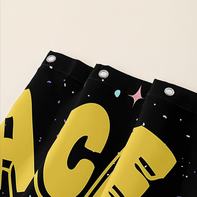 AILONEN Kawaii Cat Shower Curtains,Galaxy Aerospace Cat Bath Curtain for Bathroom,Outer Space Polyester Waterproof with 12 Plastic Hooks 72" W*84" H