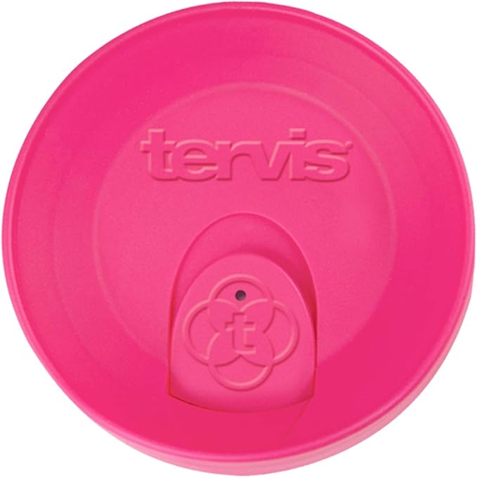 Tervis Travel Lid Made in USA Double Walled Insulated Tumbler Travel Cup Keeps Drinks Cold & Hot, Fits 10oz Tumblers, Neon Pink
