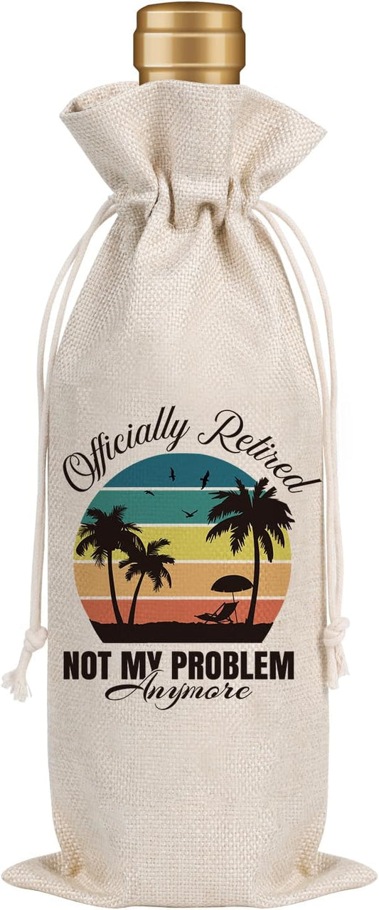 Retirement Gifts for Women Men - Retirement Wine Bag Officially Retried Gift for Teacher Retirement Travel Gifts Funny Retirement Wine Bag Gift for Retired Teachers Employees Friends Colleague