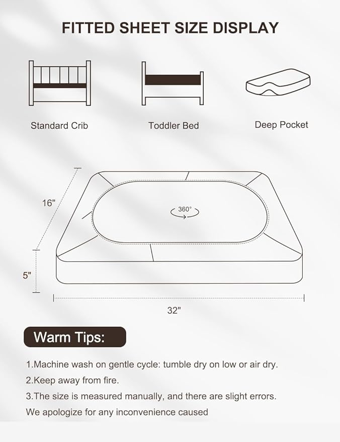 White Bassinet Mattress Cover, Muslin Bassinet Sheets 32"x16" for Rectangle, Oval, Hourglass Bassinet Mattress, Moses Basket Sheets (46B-12)