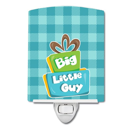 Caroline's Treasures BB6825CNL Boy Big Little Guy Ceramic Night Light Compact, UL-Certified, Ideal for Bedroom, Bathroom, Nursery, Hallway, Kitchen, 6x4x3, Multicolor