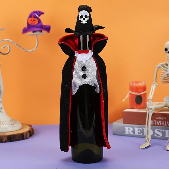 Halloween Wine Bottle Covers Vampire Halloween Wine Holder Dracula Halloween Wine Cover Halloween Wine Spooky Decorative Bottle Covers