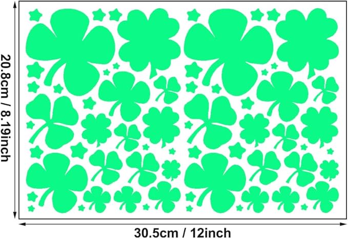 Glow in The Dark Leaf Wall Stickers for Home,60pcs PET Exquisite Carved Plant Wall Stickers for Bedrooms, Leaf Stickers Wall Decals for Boys and Girls Room, Cute Plant Decals Stickers Walls(Leaf 6)