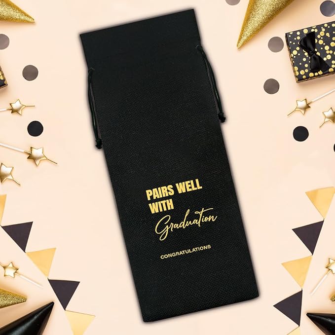 Graduation Wine Bag Graduation Gifts for Him Her High School Graduates College Grad Pairs Well With Graduation Wine Gift Bag