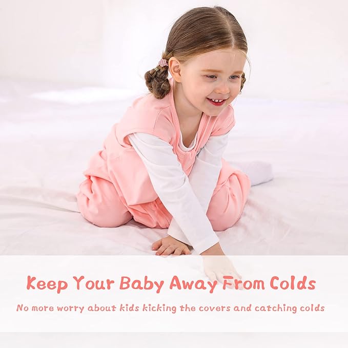 WONDAY Baby Toddler Sleep Sack, Sleep Sack 3t-5t, Light Sleep Sack Baby Wearable Blanket, Baby Sleep Sacks with Feet, Sleeveless Soft Sleep Sacks for Baby Boys or Girls